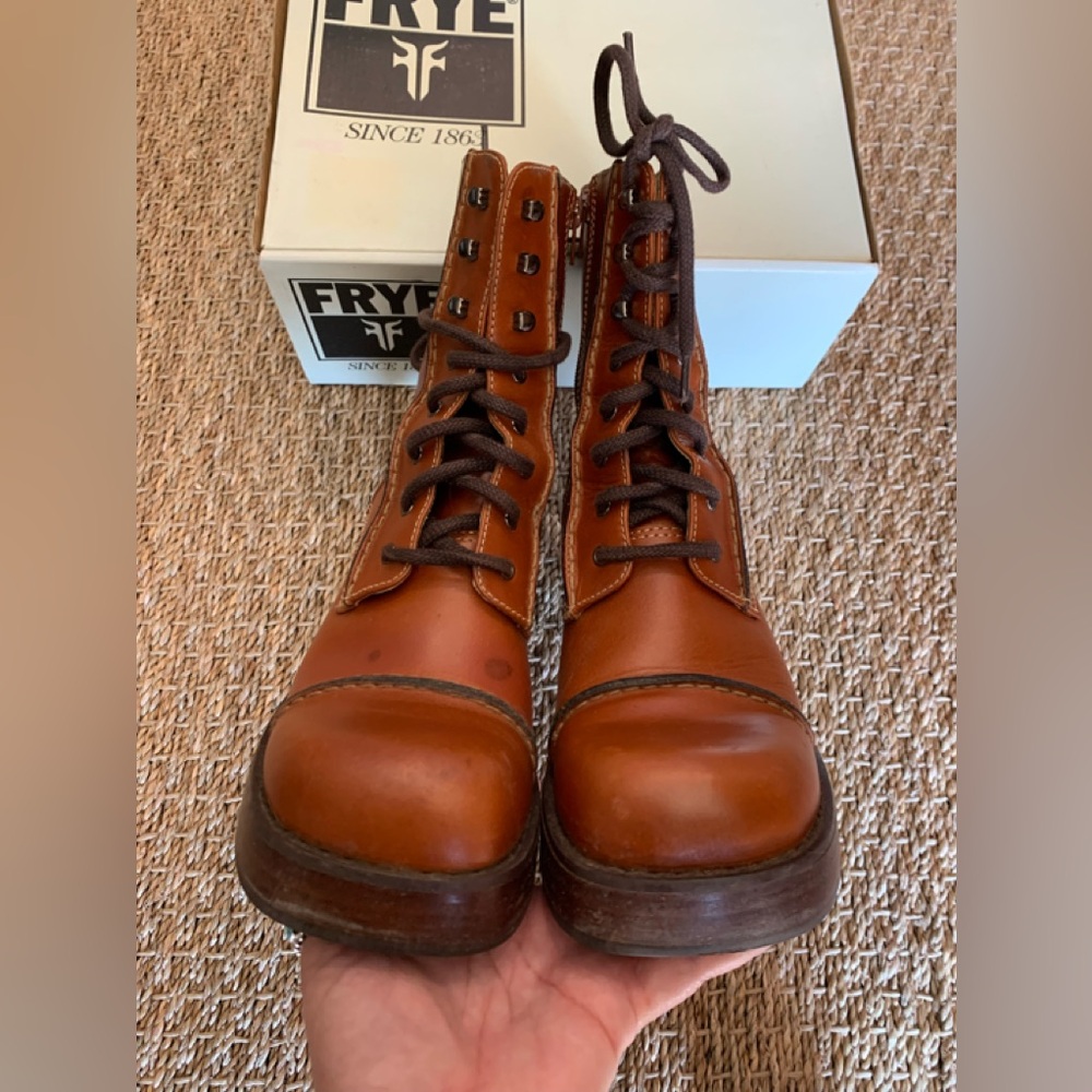 Frye Platform Y2K Vintage Boots size 8.5 - Picture 6 of 12